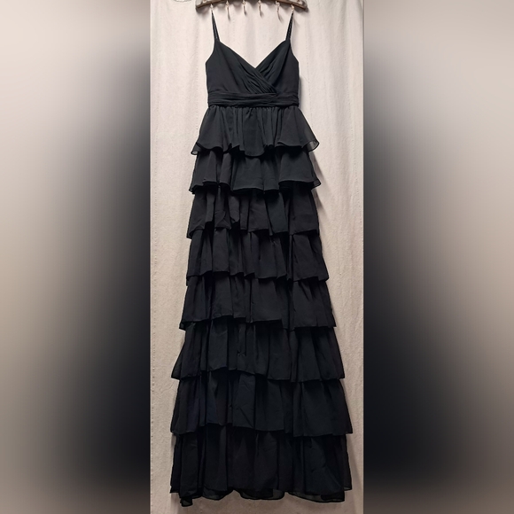 Ieena For Mac Duggal Dresses & Skirts - Ieena for Mac Duggal Black Ruffle Evening Dress Size 2 NWT